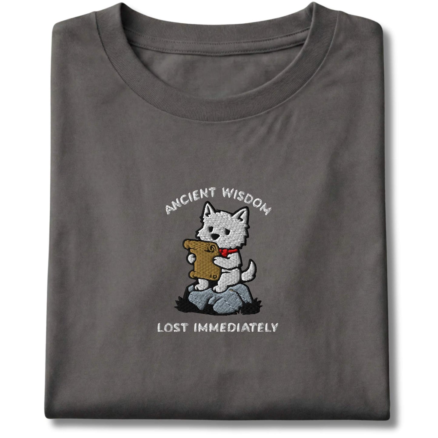 Embroidered Westie Wisdom Tee
