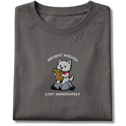 Embroidered Westie Wisdom Tee