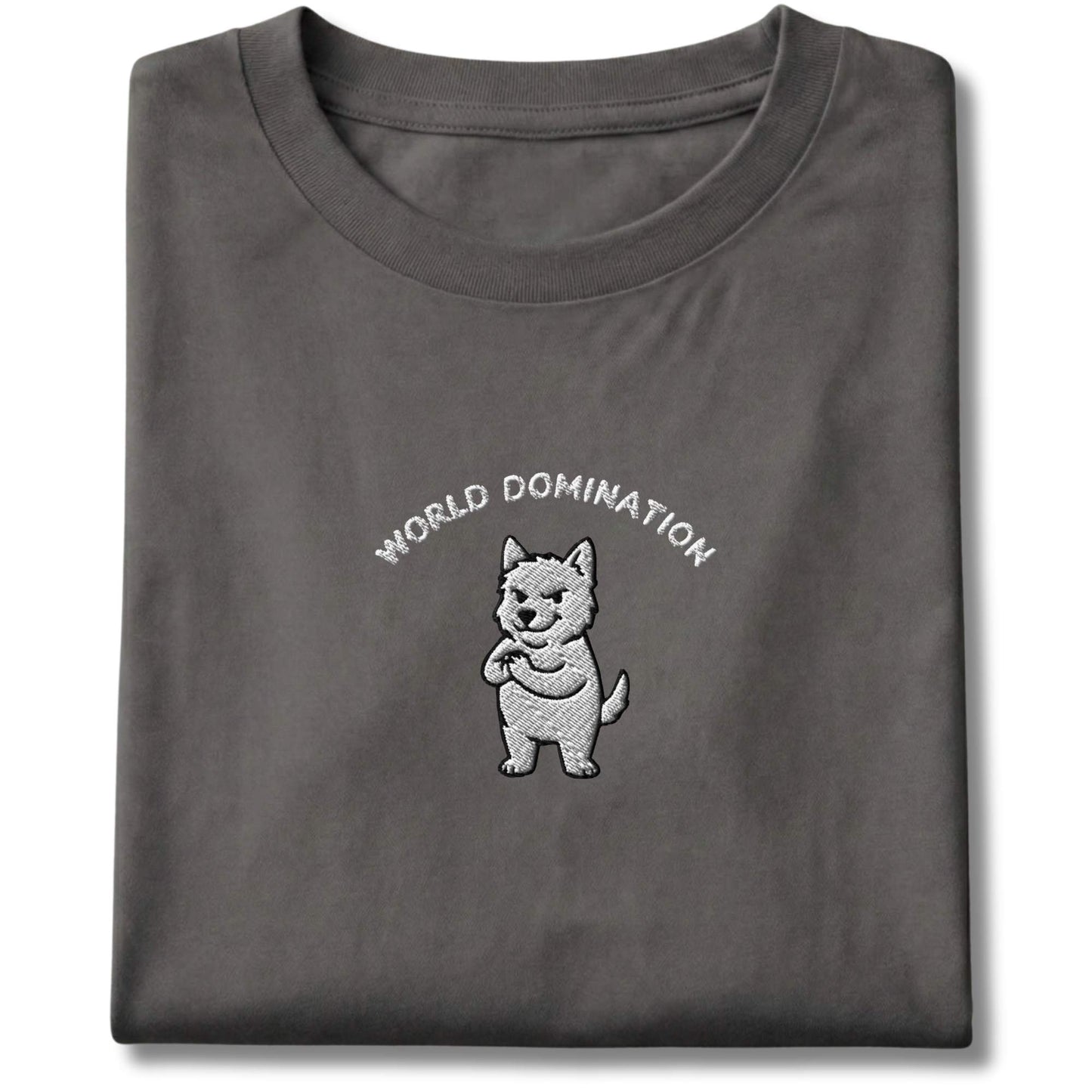 Embroidered Westie World Domination Tee