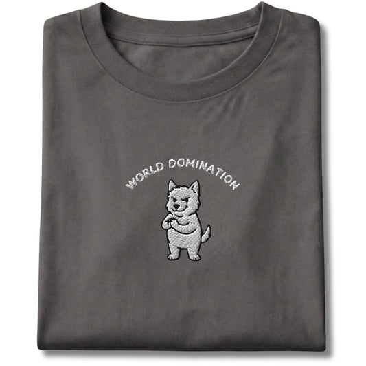 Embroidered Westie World Domination Tee
