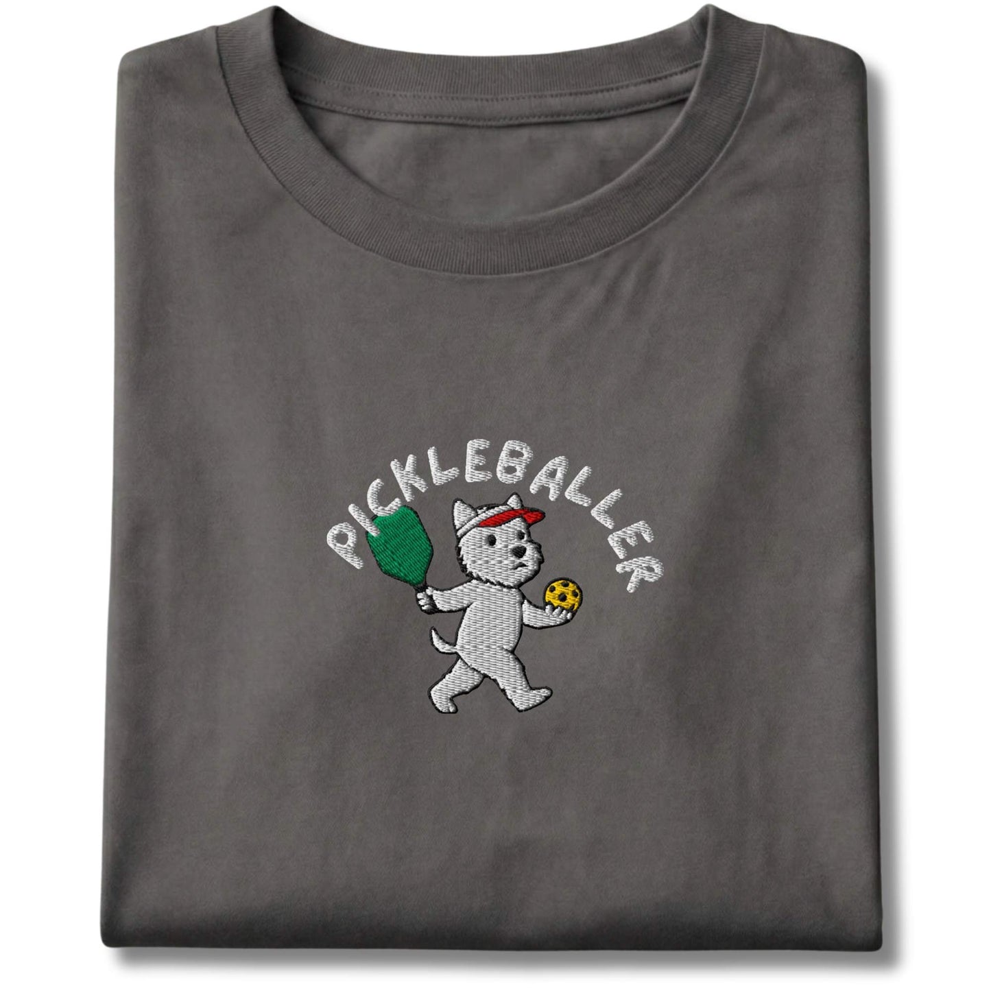 Embroidered Westie Pickleballer Tee