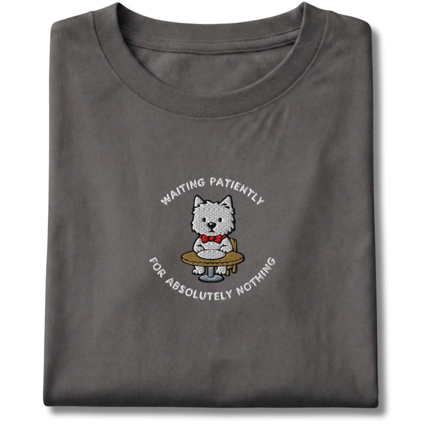 Embroidered Westie waiting Tee