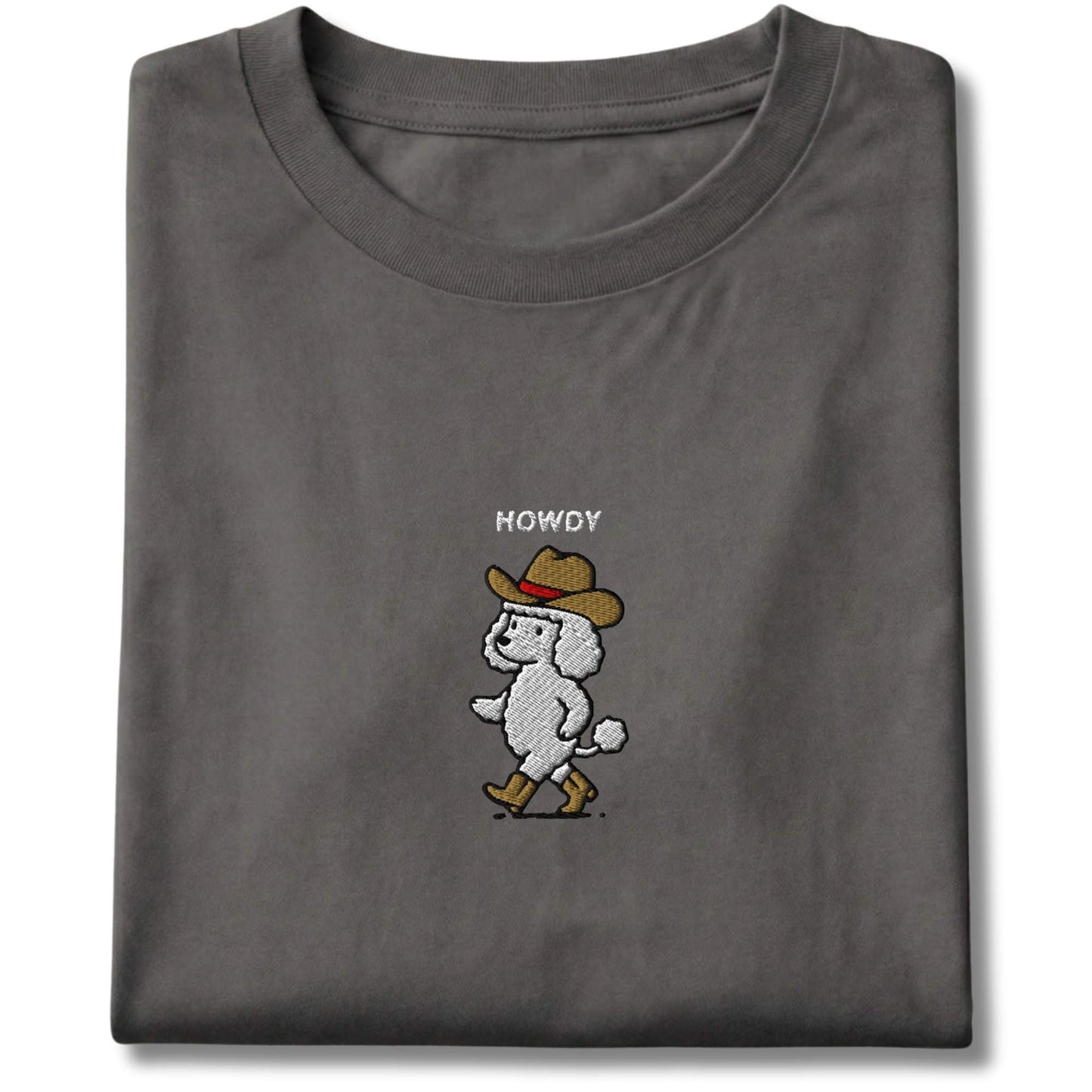 Embroidered Poodle Howdy Tee