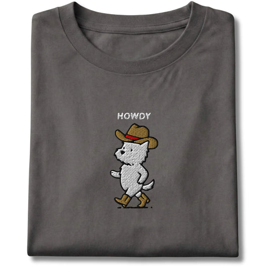 Embroidered Westie Overstimulated Tee