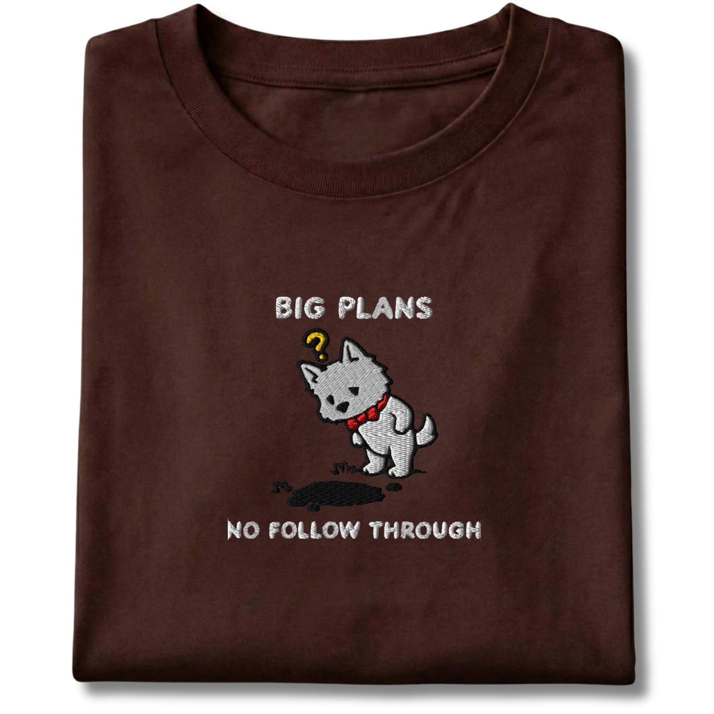 Embroidered Westie Big Plans Tee