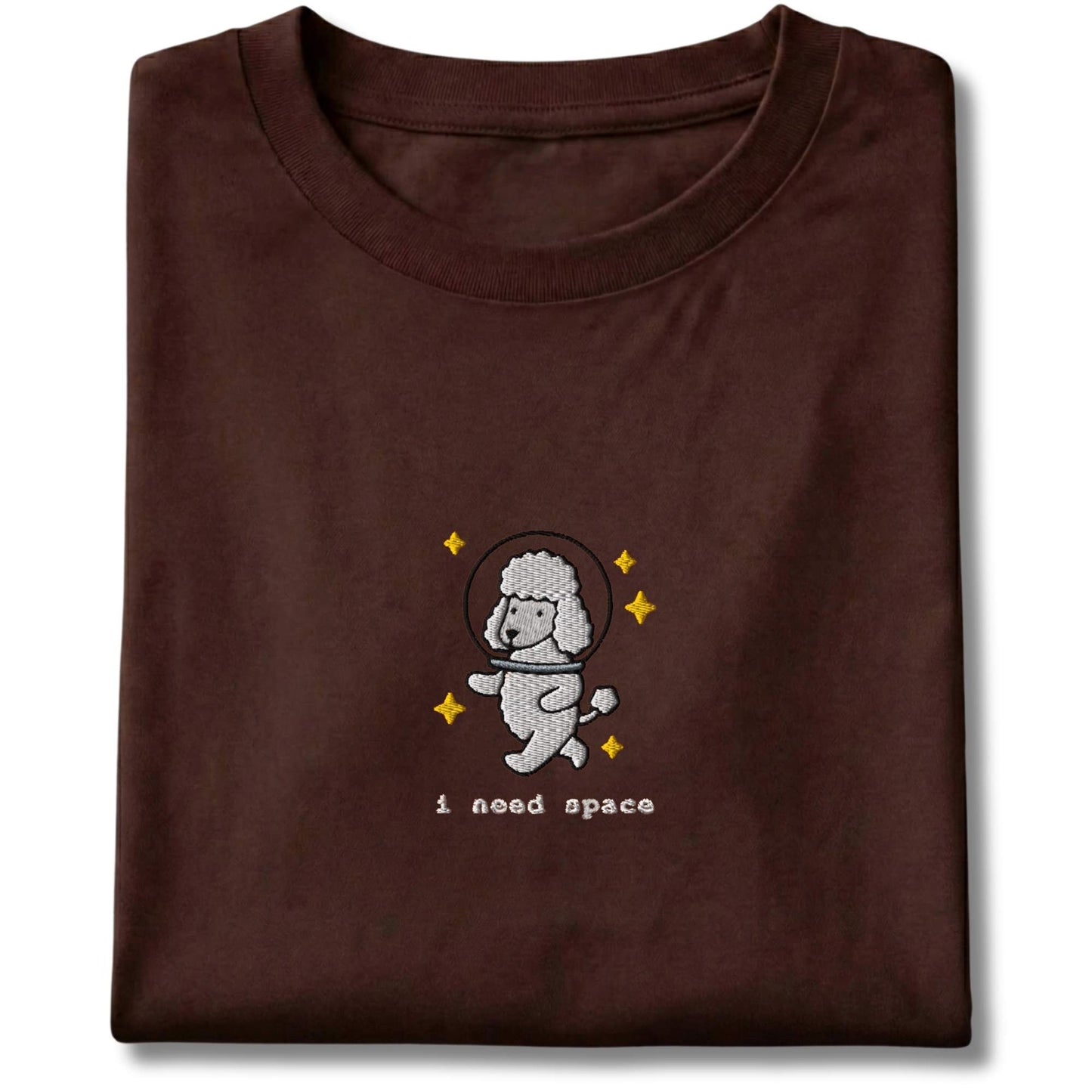 Embroidered Poodle I Need Space Tee