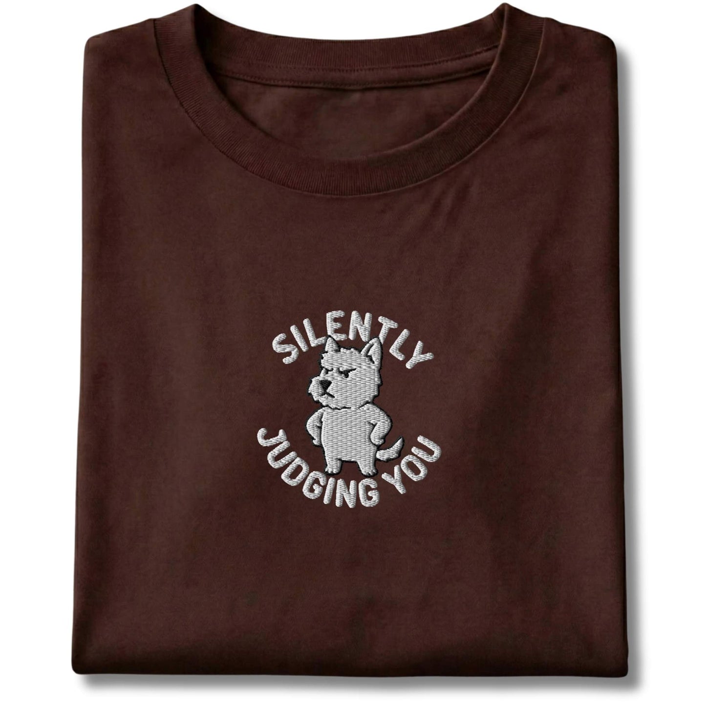 Embroidered Westie Judging You Tee