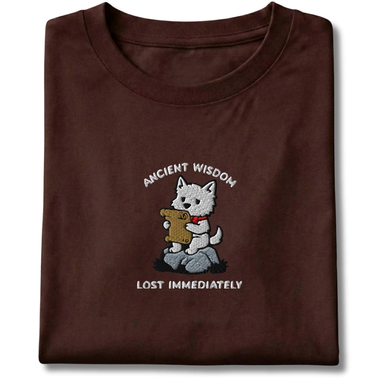 Embroidered Westie Wisdom Tee