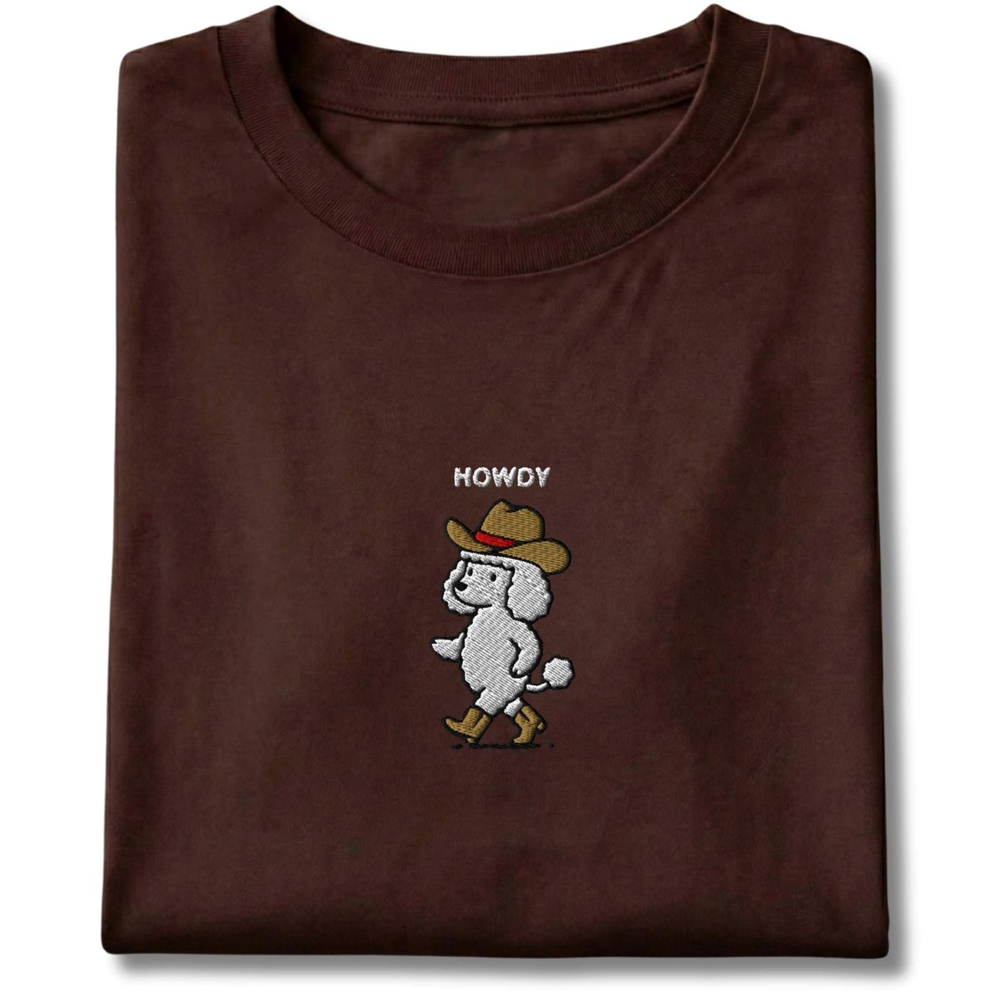 Embroidered Poodle Howdy Tee