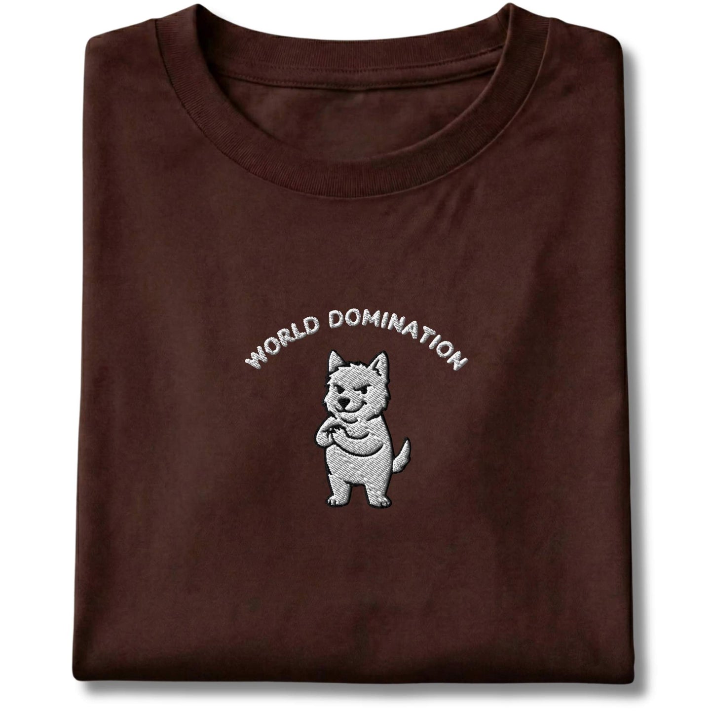 Embroidered Westie World Domination Tee