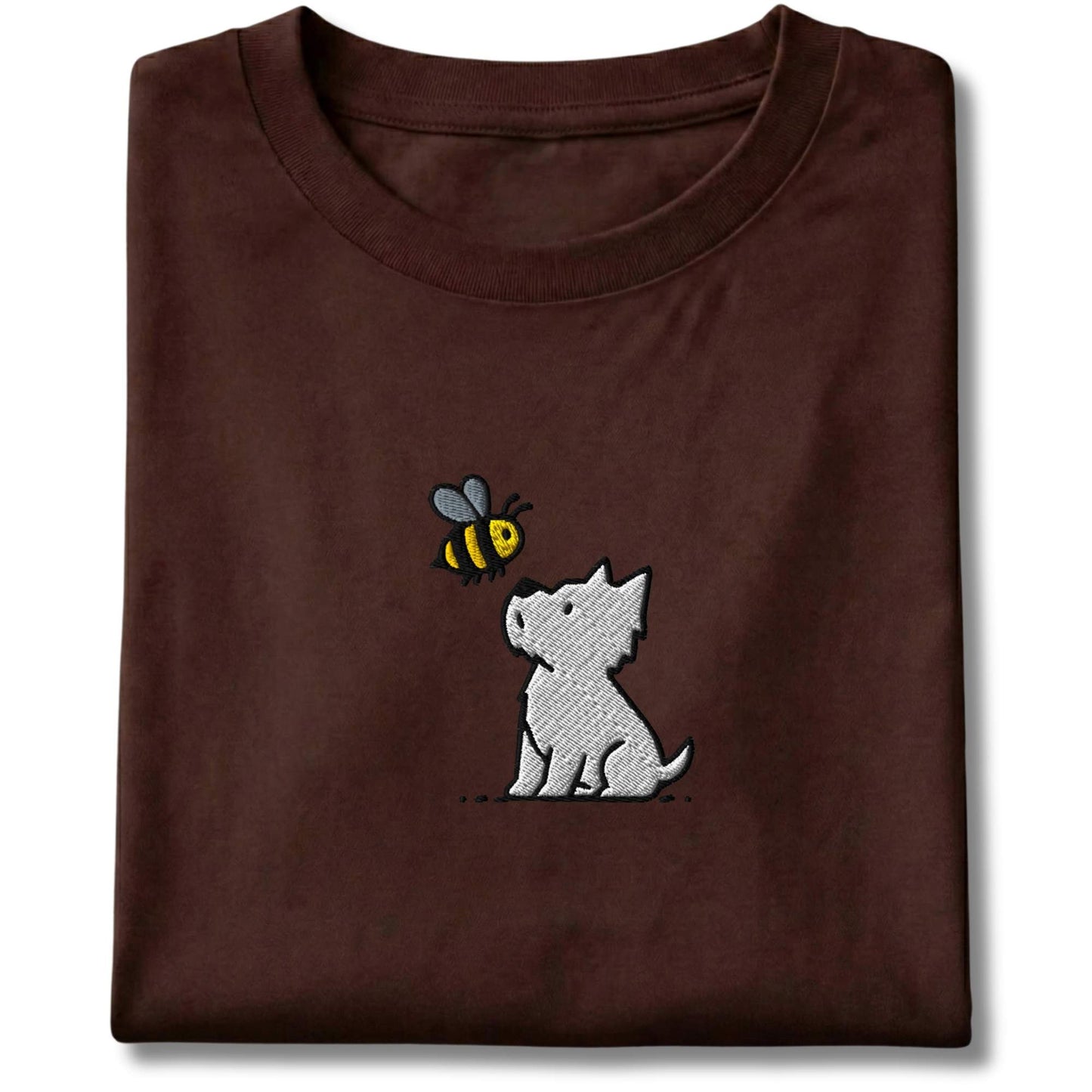 Embroidered Westie and Bee Tee