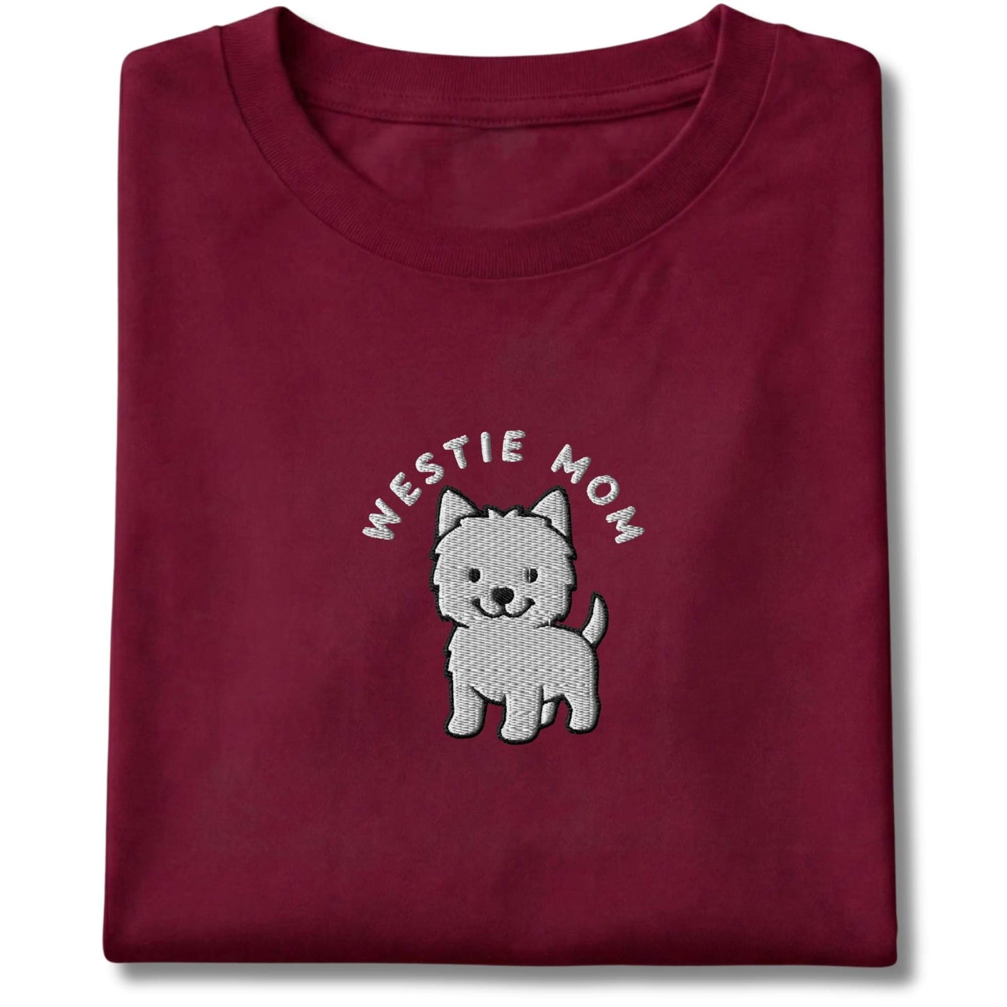 Embroidered Westie Mom Tee