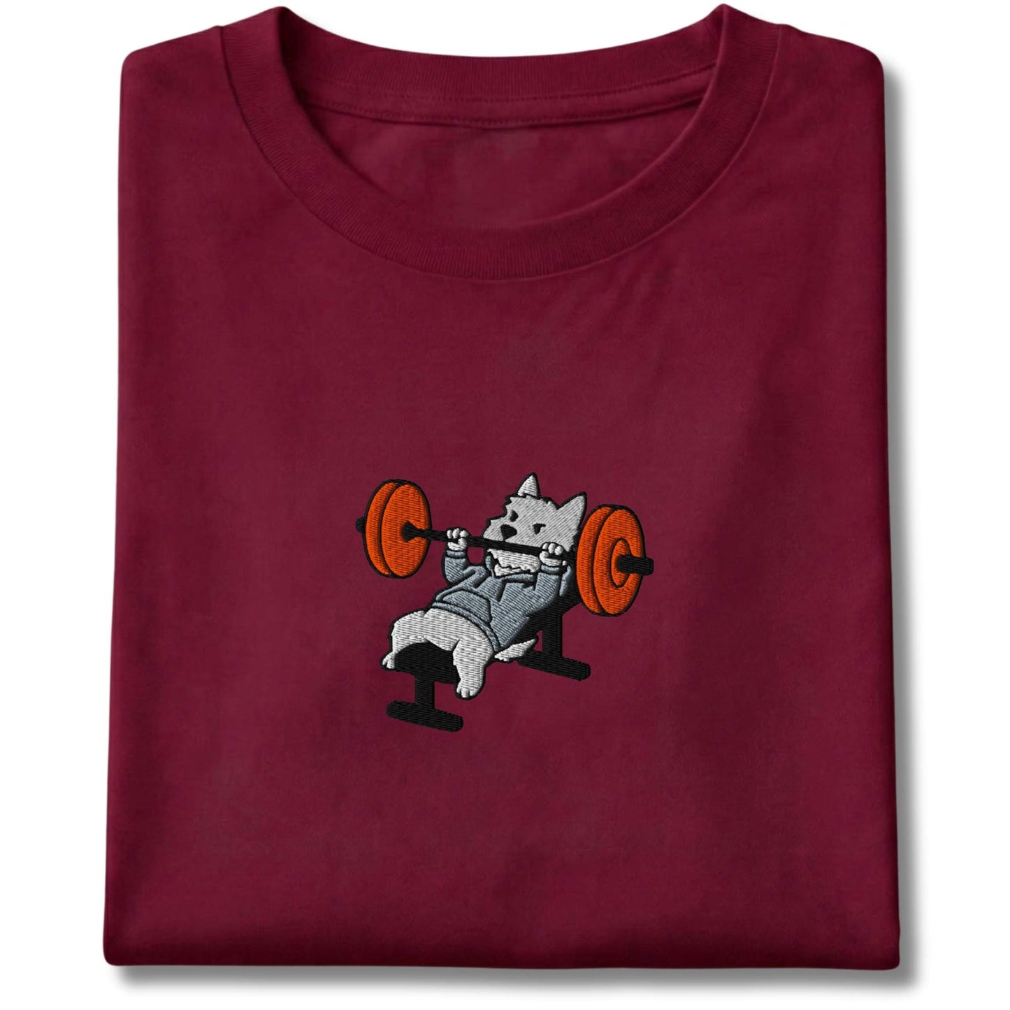 Embroidered Westie Bench Press Tee