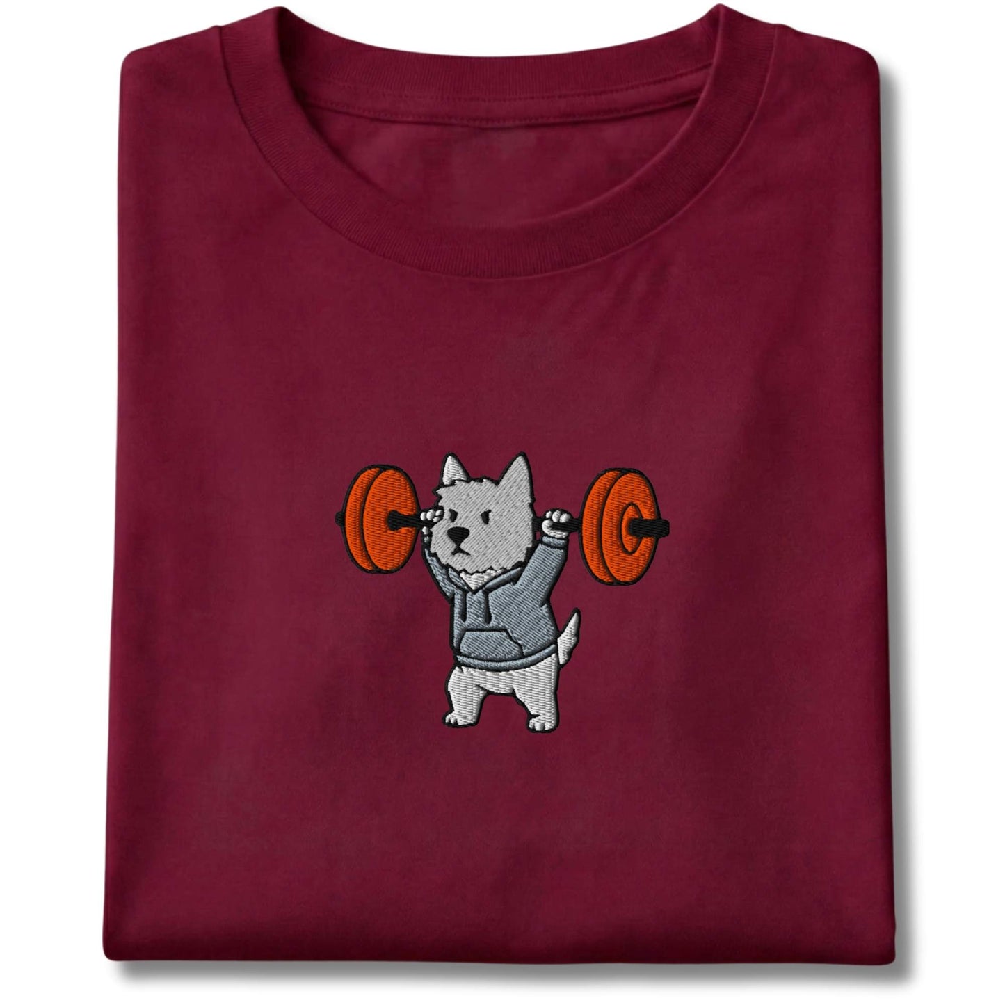 Embroidered Westie Overhead Press Tee