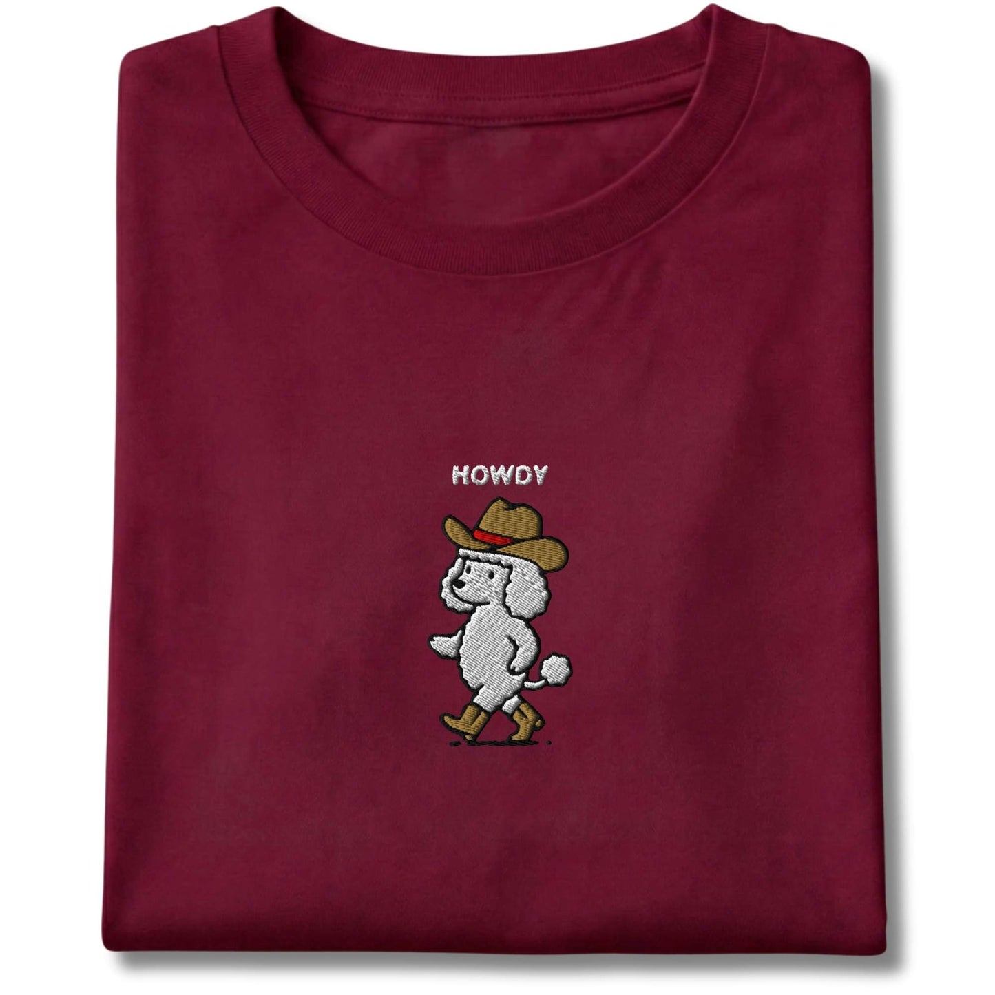 Embroidered Poodle Howdy Tee