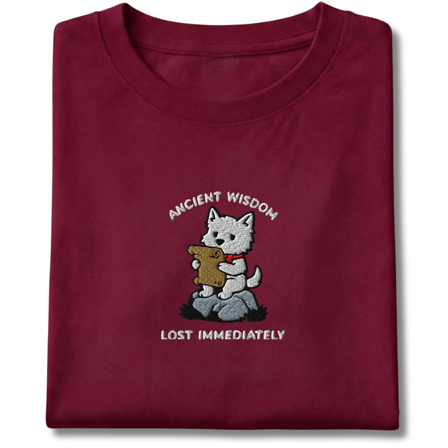 Embroidered Westie Wisdom Tee