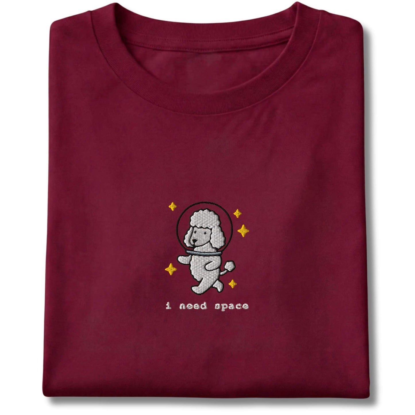 Embroidered Poodle I Need Space Tee