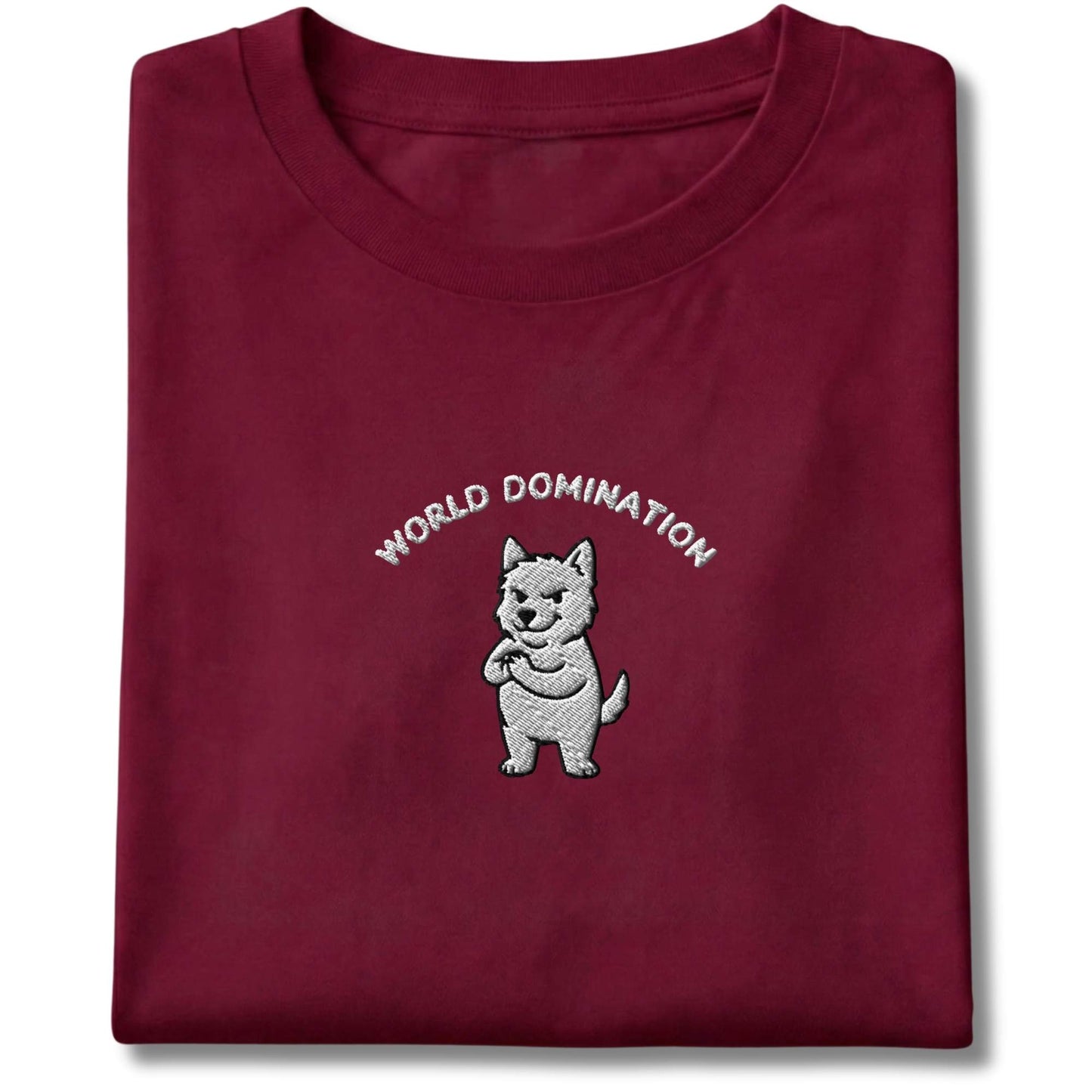 Embroidered Westie World Domination Tee