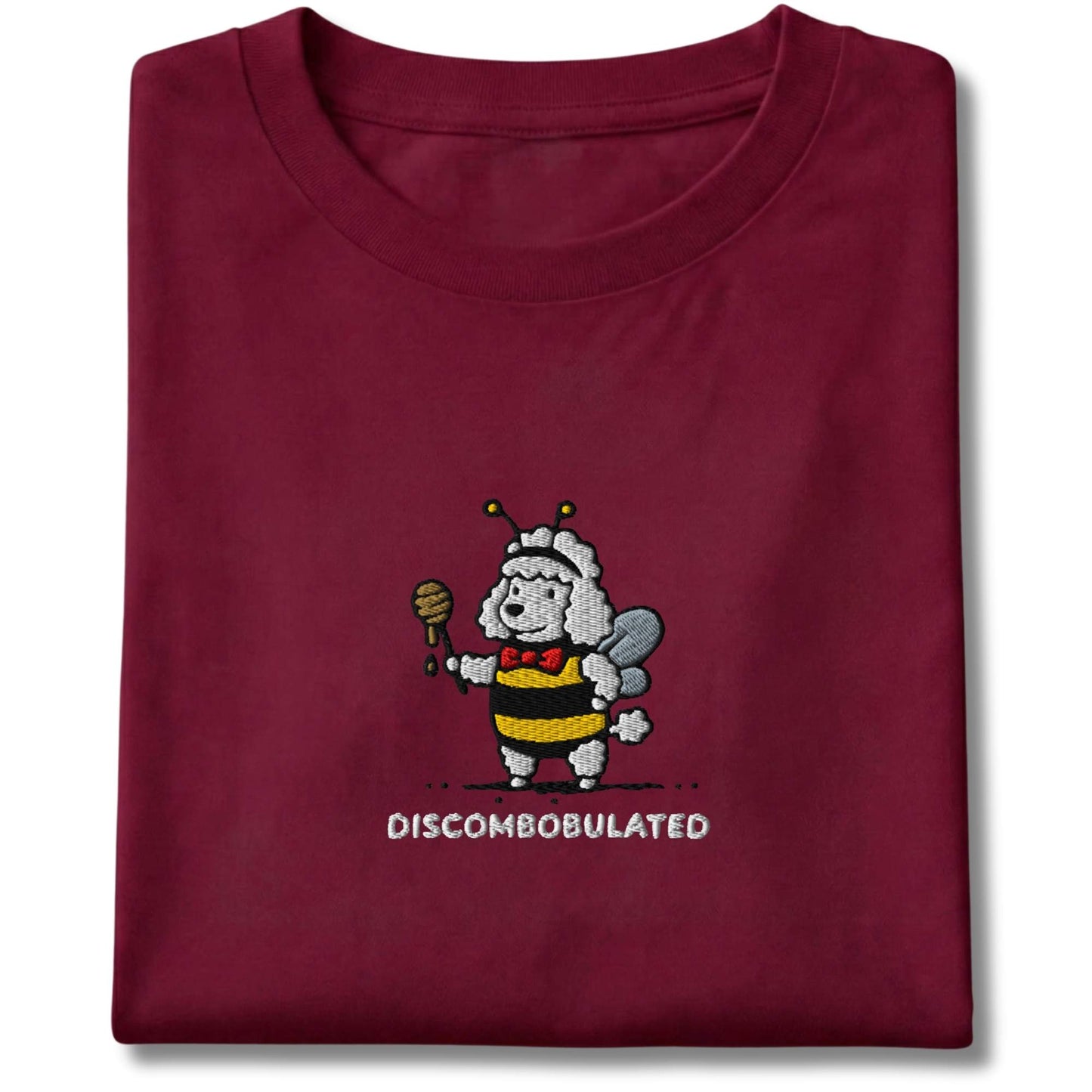 Embroidered Poodle Discombobulated Tee