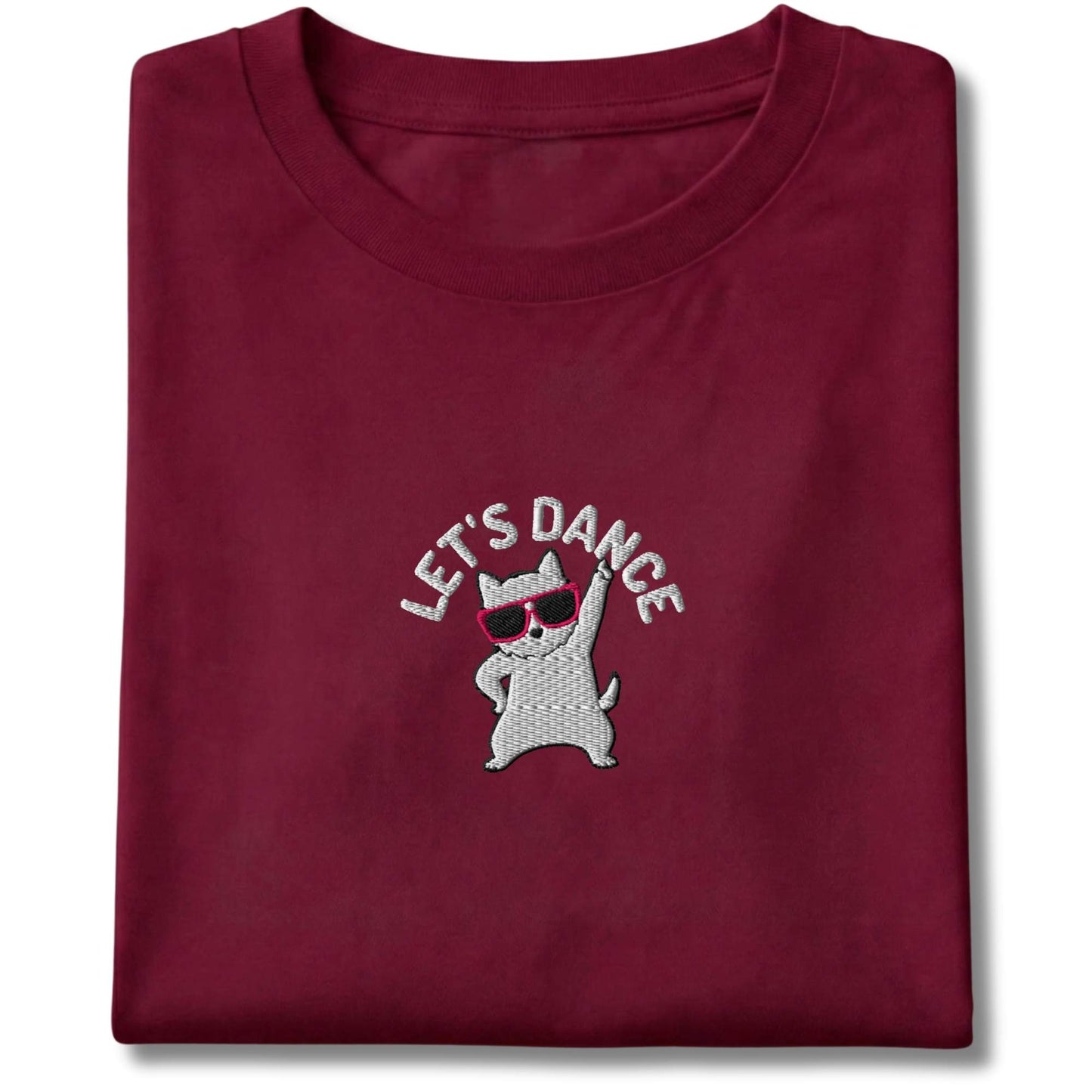 Embroidered westie Lets Dance Tee