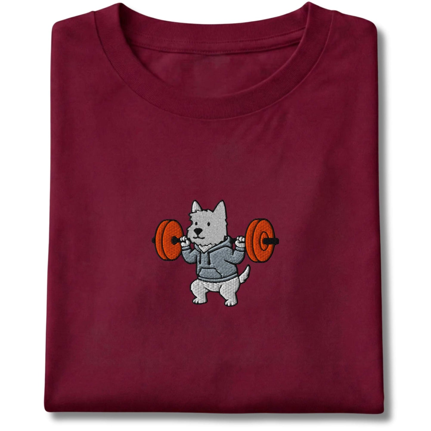 Embroidered Westie Bar Squat Tee