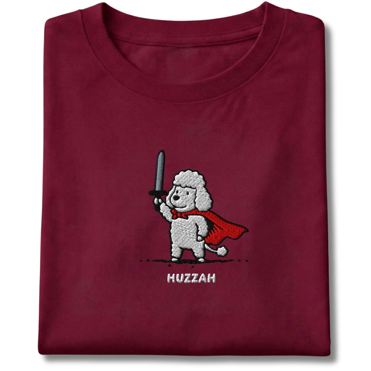 Embroidered Poodle Huzzah Tee