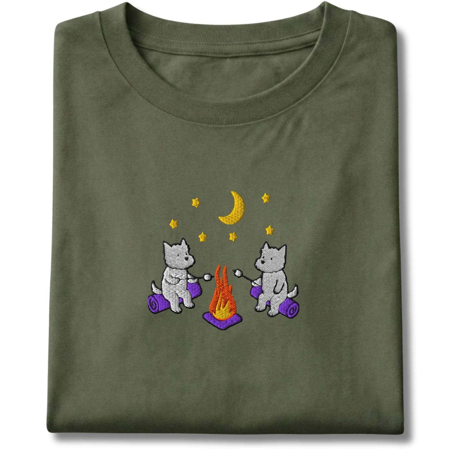 Embroidered Westie Campfire Tee
