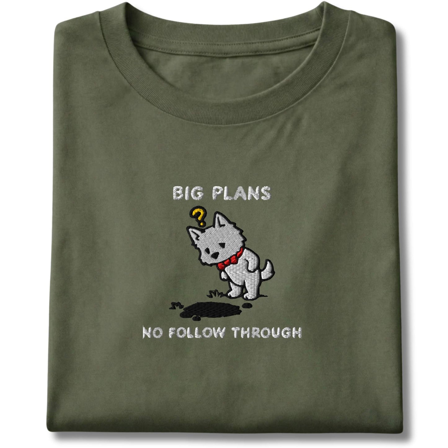 Embroidered Westie Big Plans Tee