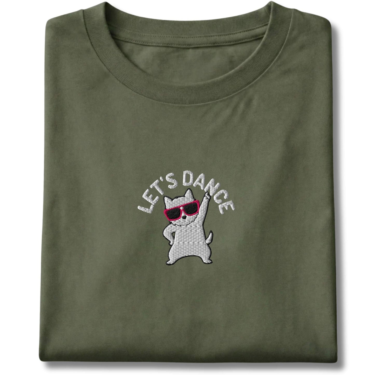 Embroidered westie Lets Dance Tee