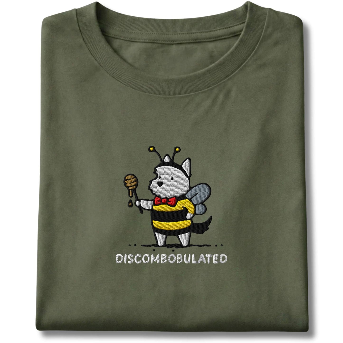Embroidered Westie Discombobulated Tee