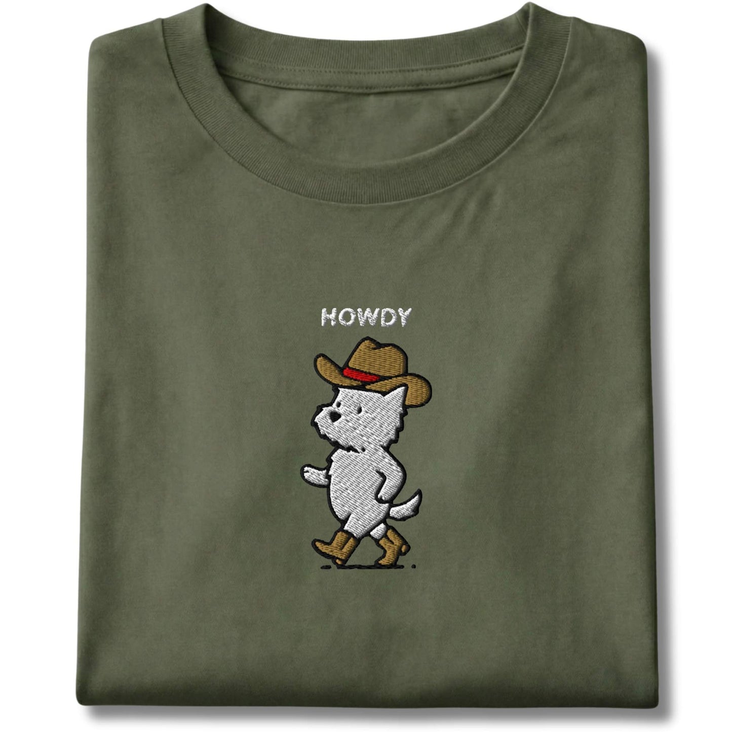 Embroidered Westie Overstimulated Tee