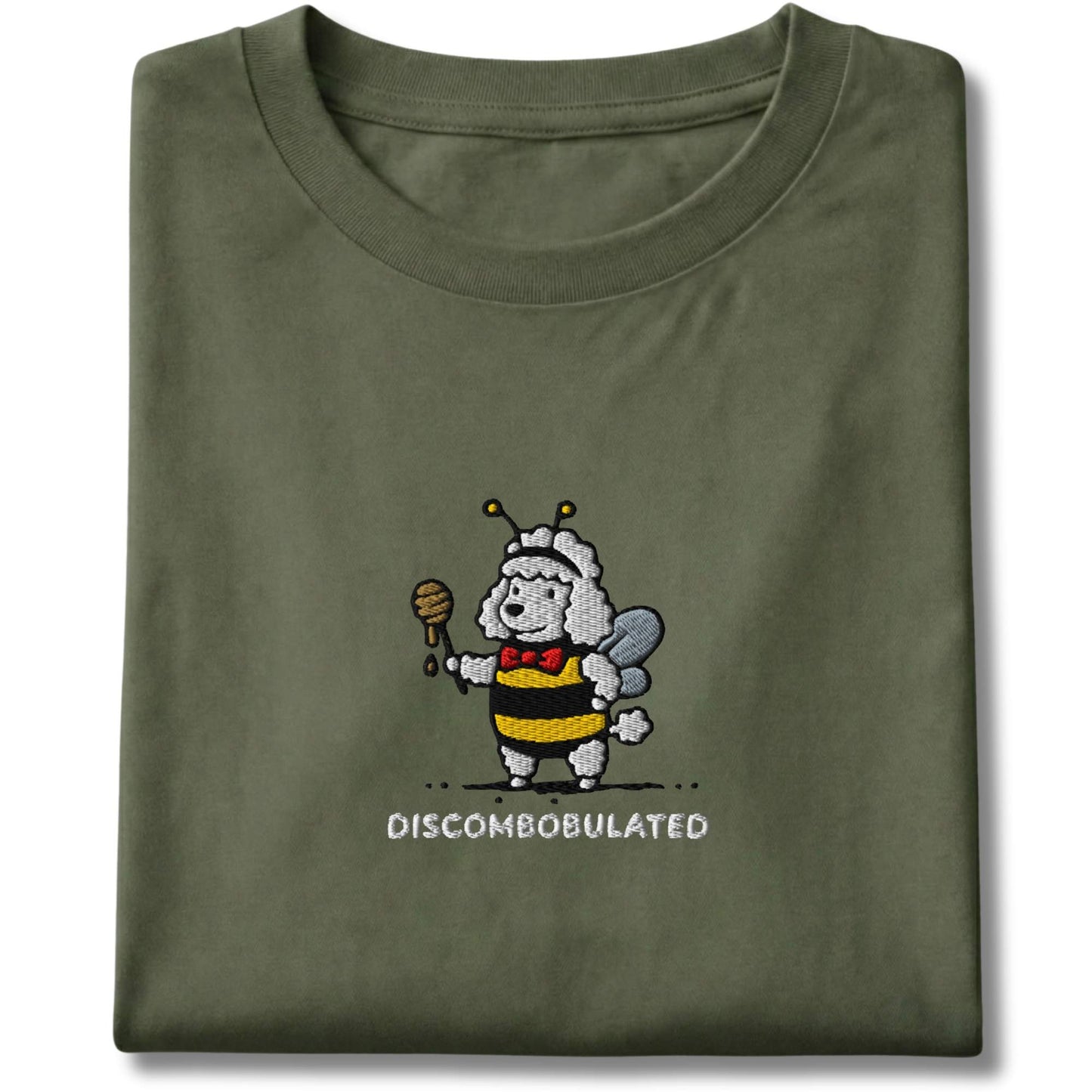 Embroidered Poodle Discombobulated Tee