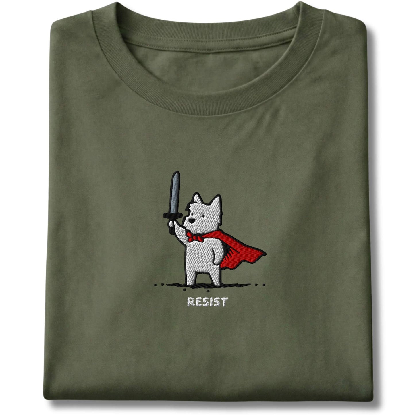 Embroidered Westie Resist Tee