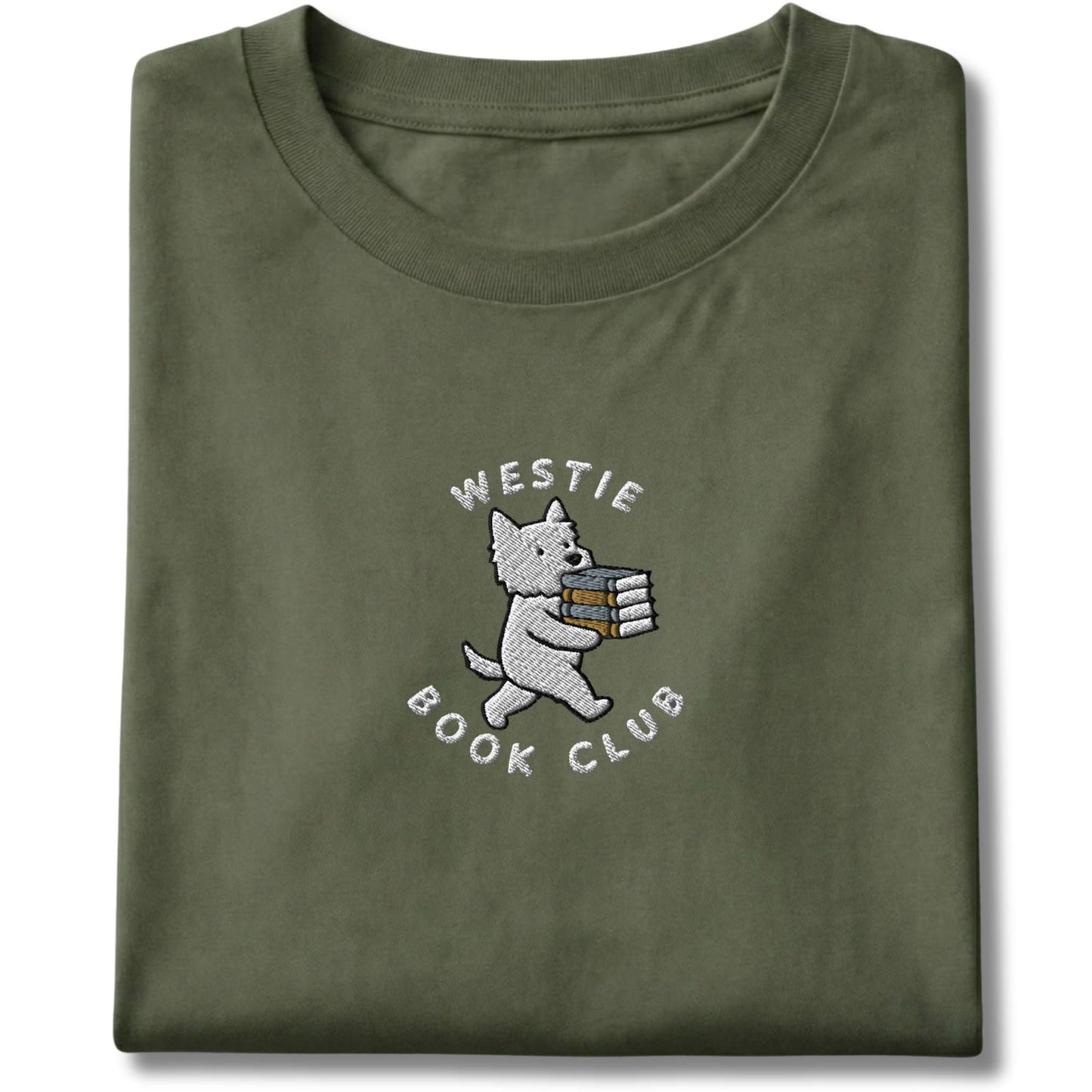 Embroidered Westie Book Club Tee