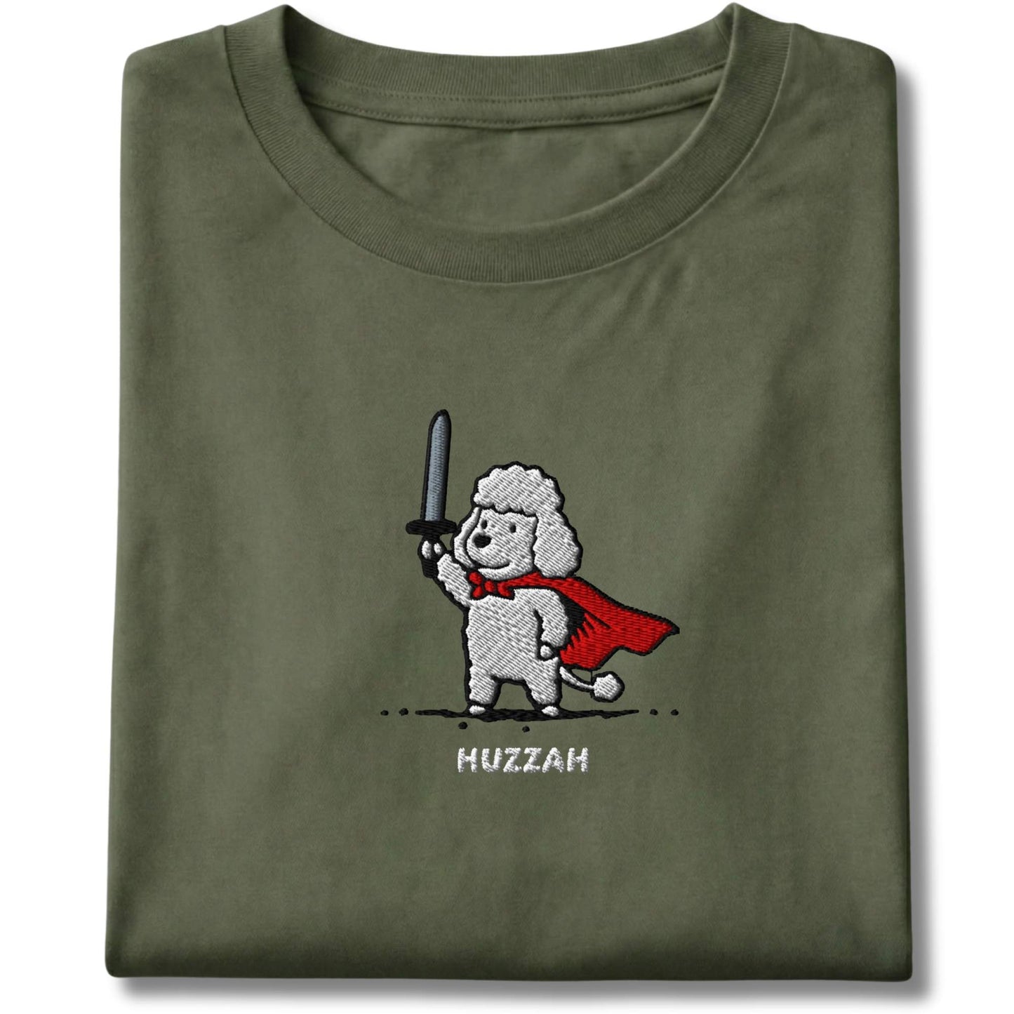 Embroidered Poodle Huzzah Tee