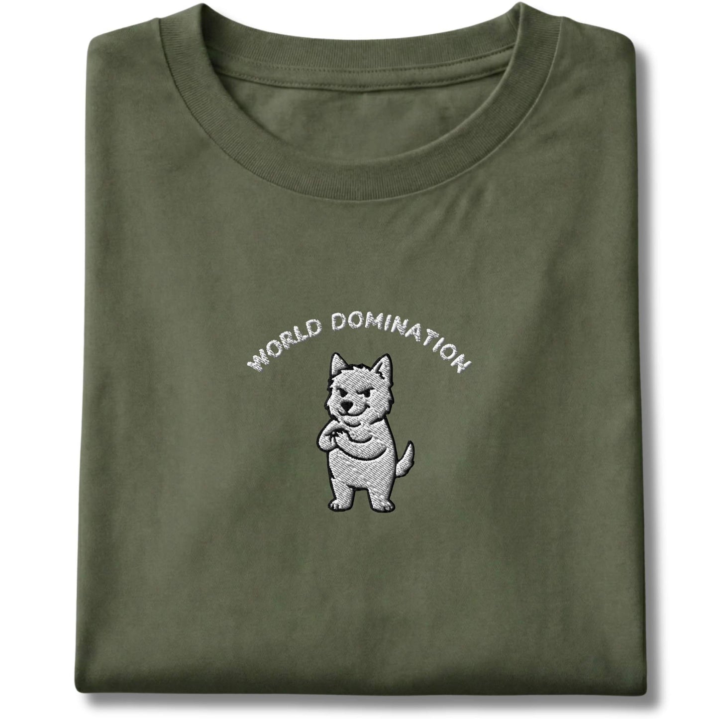 Embroidered Westie World Domination Tee