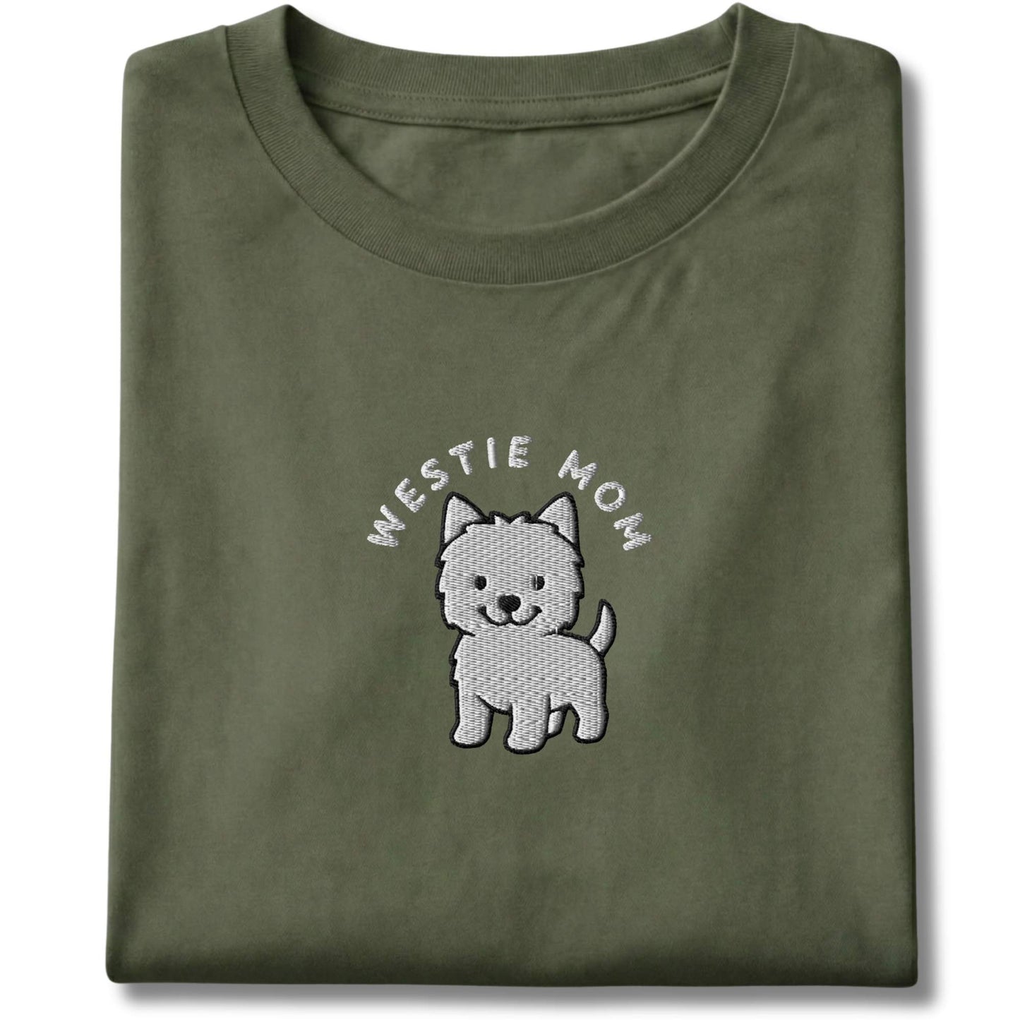Embroidered Westie Mom Tee