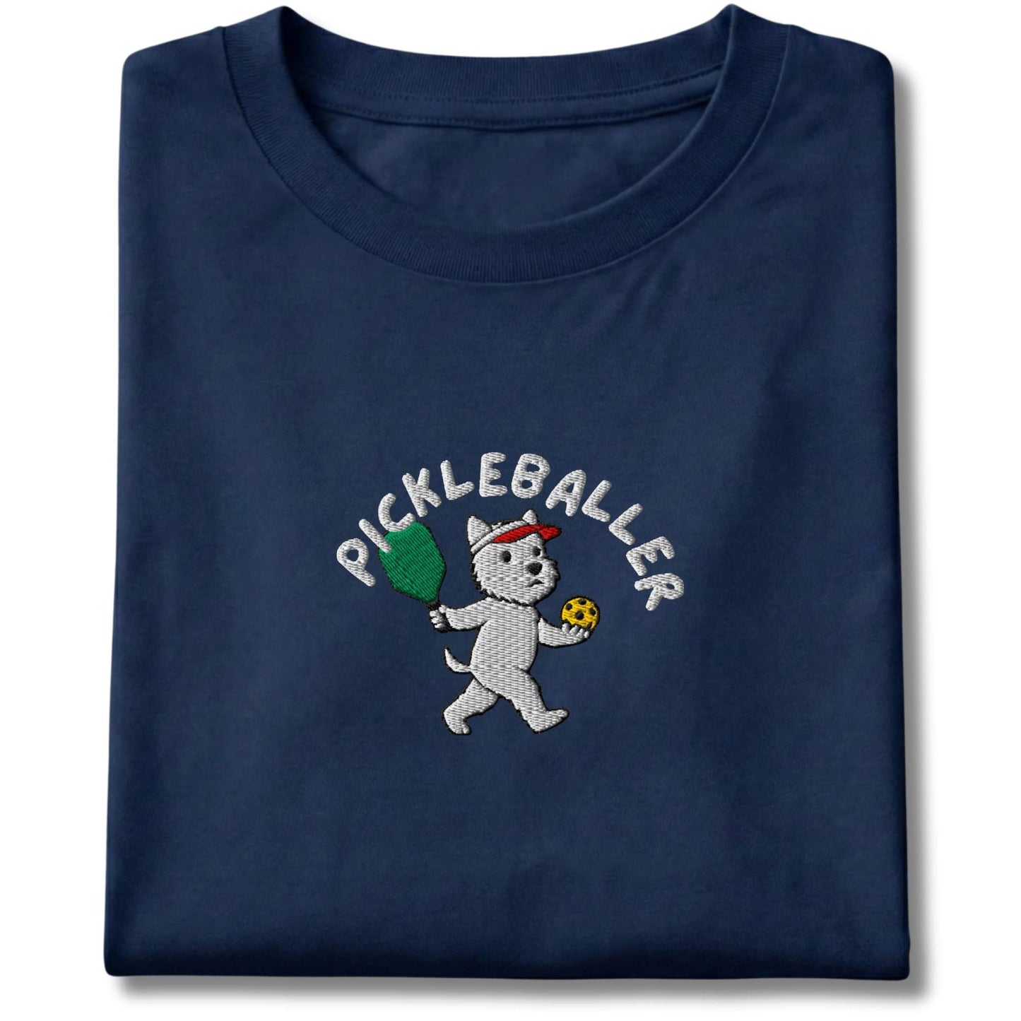 Embroidered Westie Pickleballer Tee