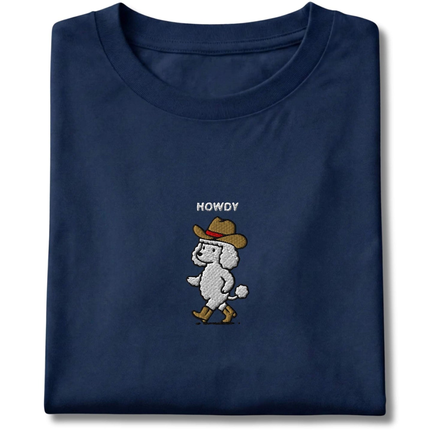 Embroidered Poodle Howdy Tee