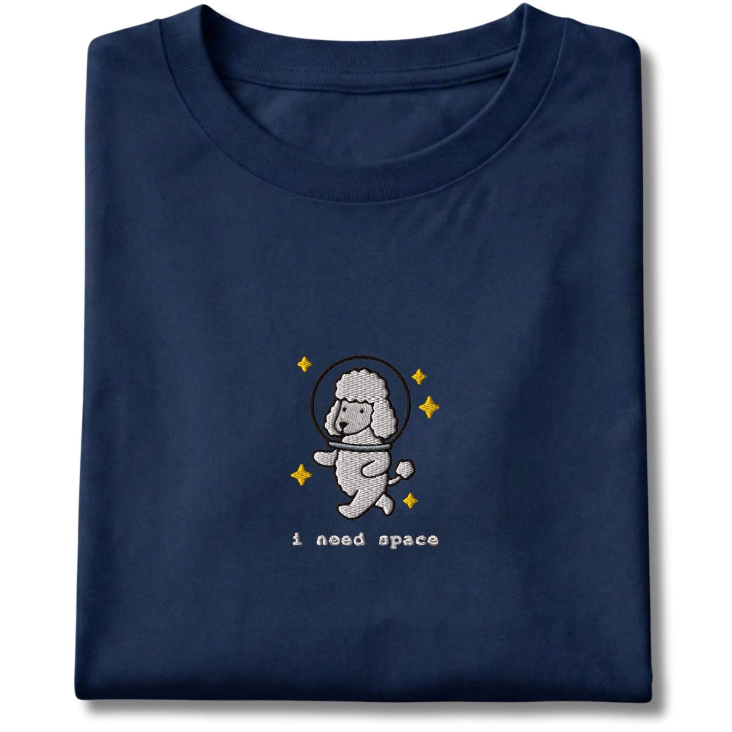 Embroidered Poodle I Need Space Tee