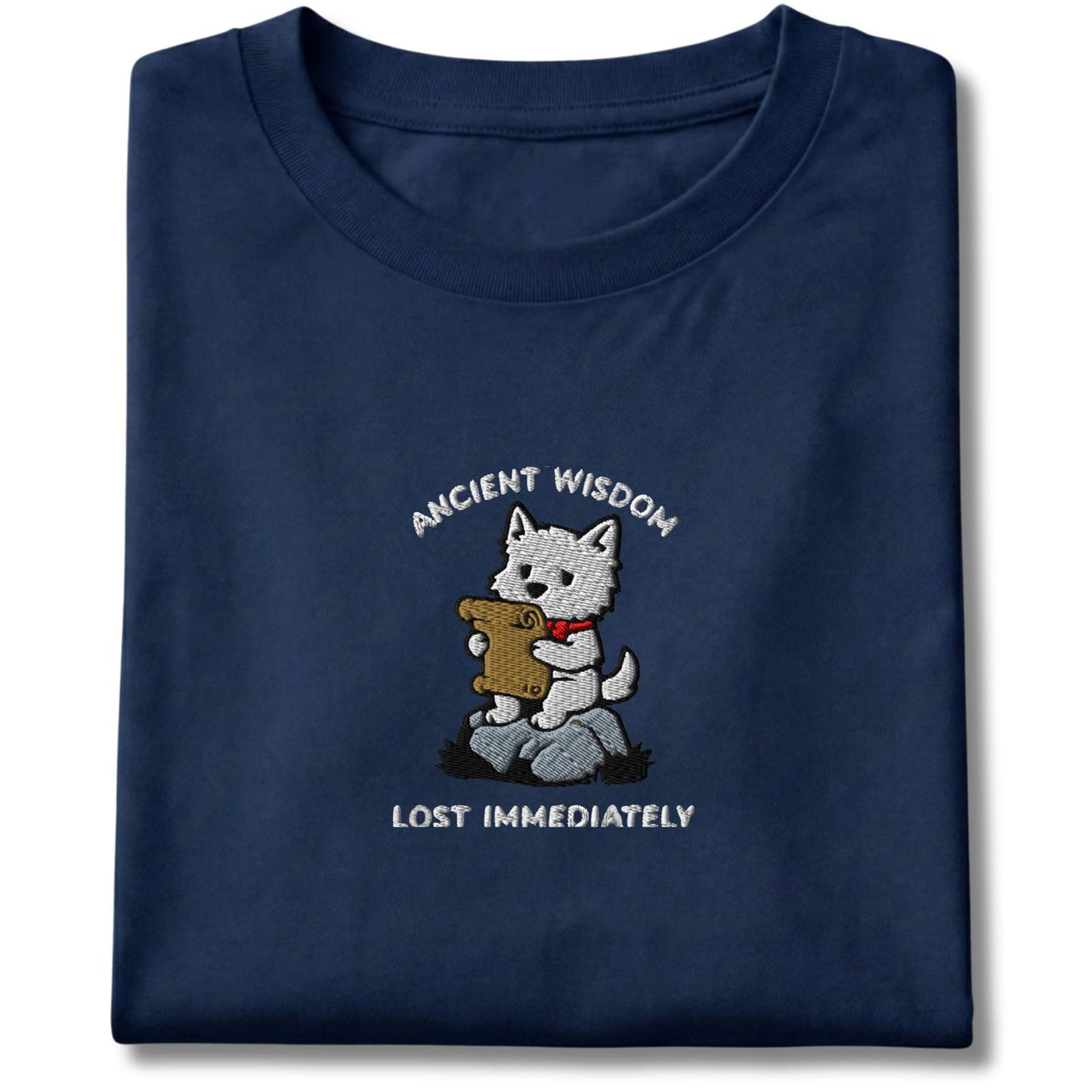 Embroidered Westie Wisdom Tee