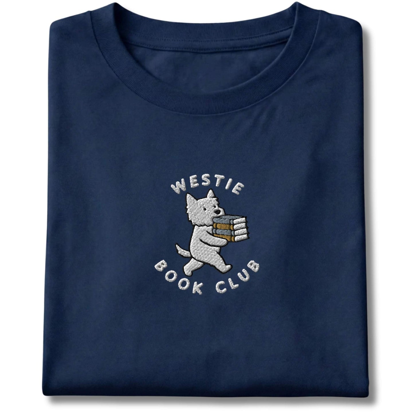 Embroidered Westie Book Club Tee