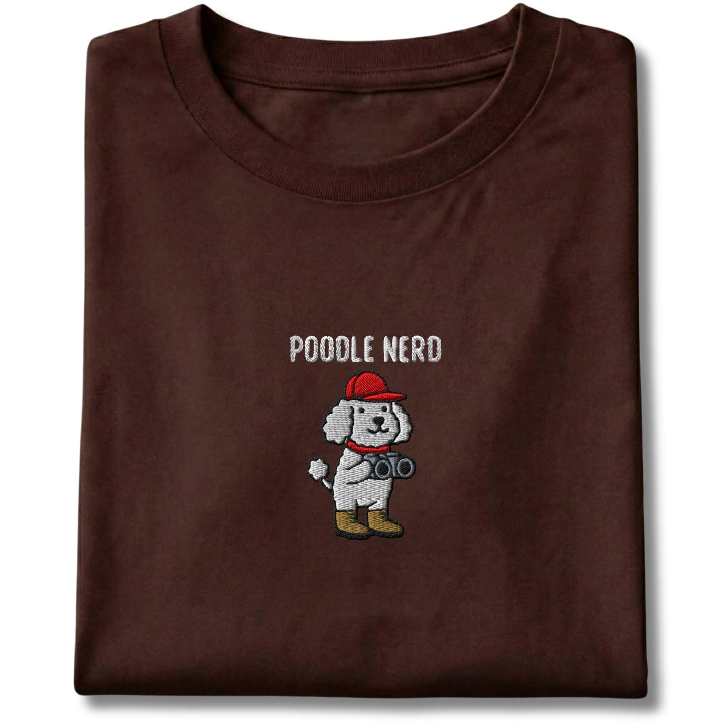 Embroidered Poodle Nerd Tee