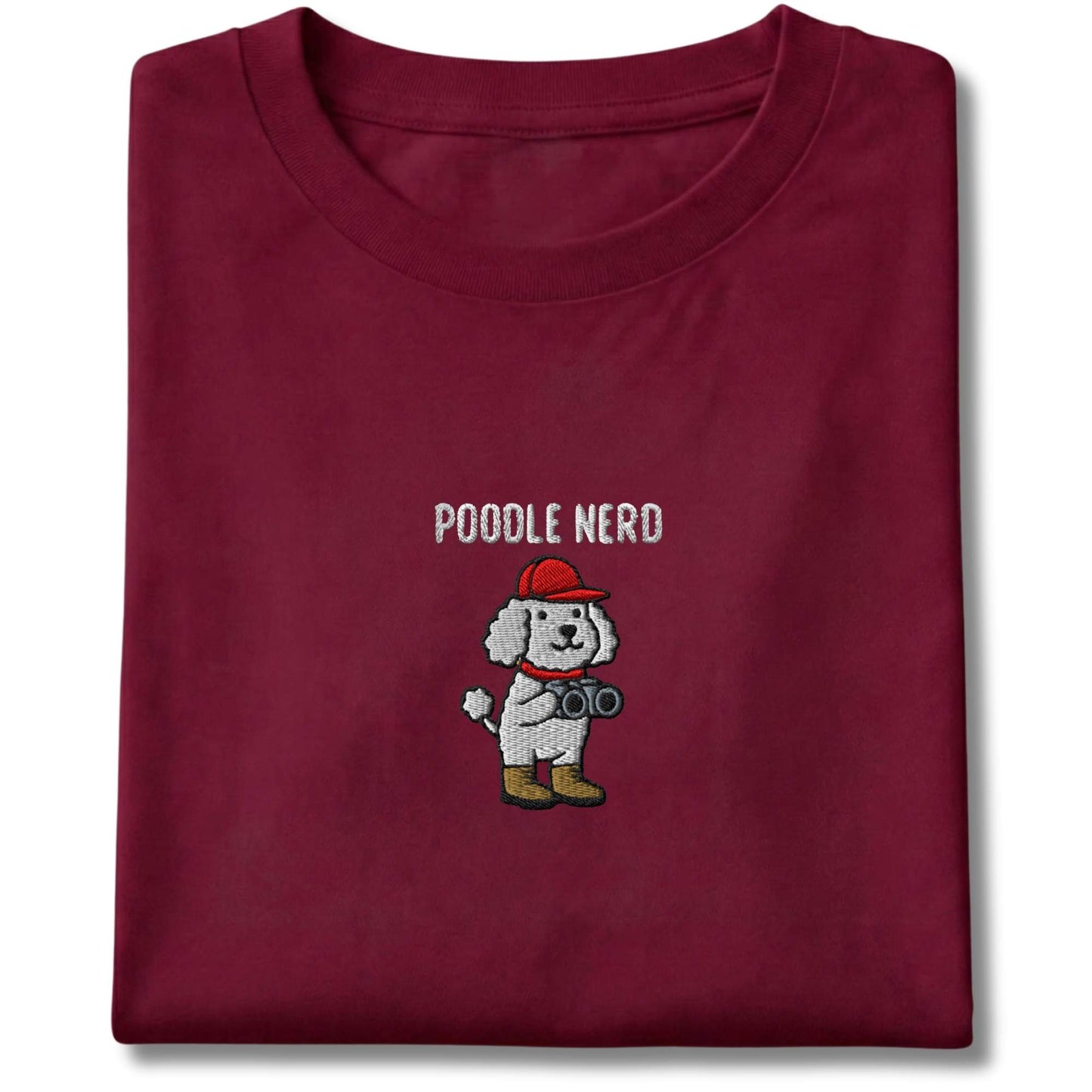 Embroidered Poodle Nerd Tee