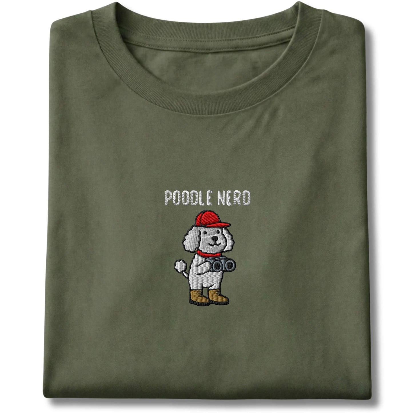 Embroidered Poodle Nerd Tee