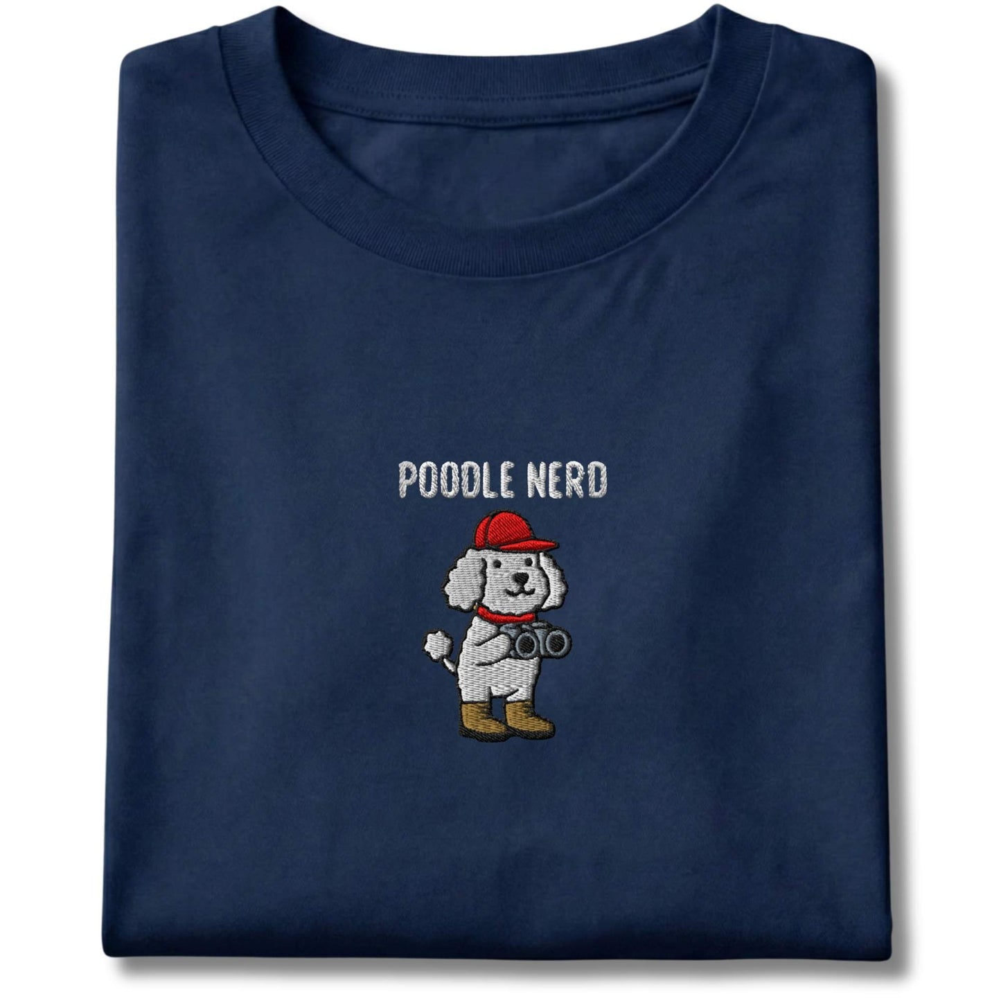 Embroidered Poodle Nerd Tee