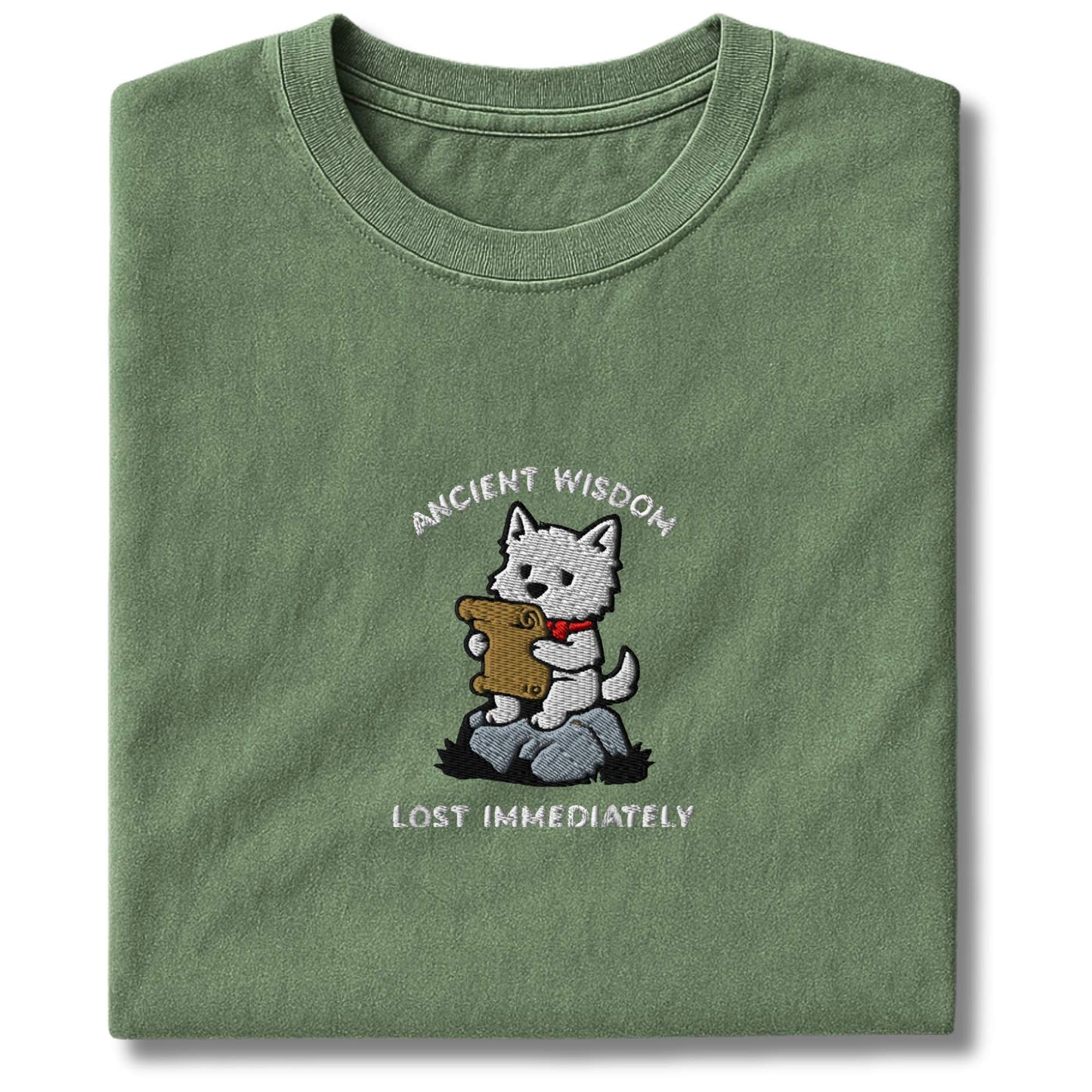 Embroidered Westie Wisdom T-Shirt