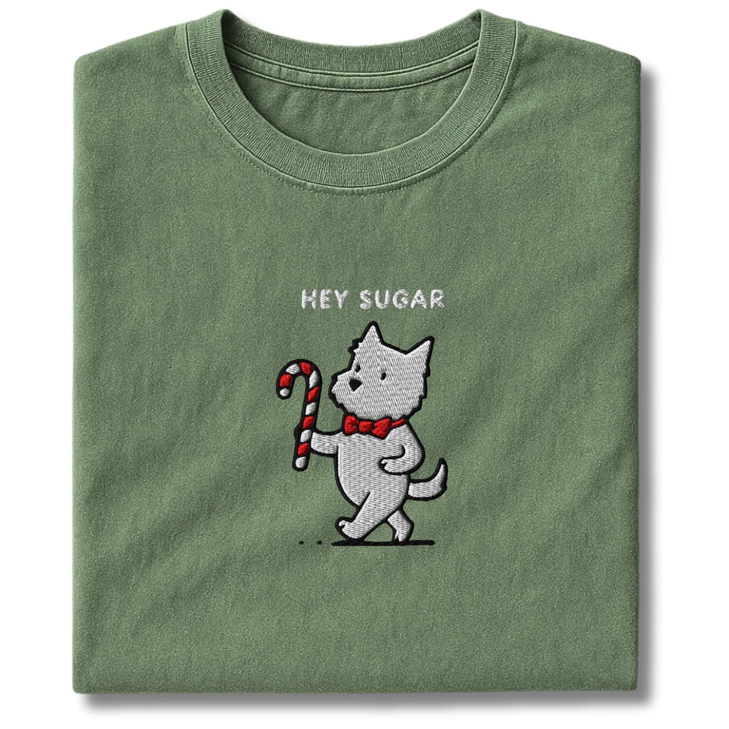Embroidered Westie Hey Sugar T-Shirt