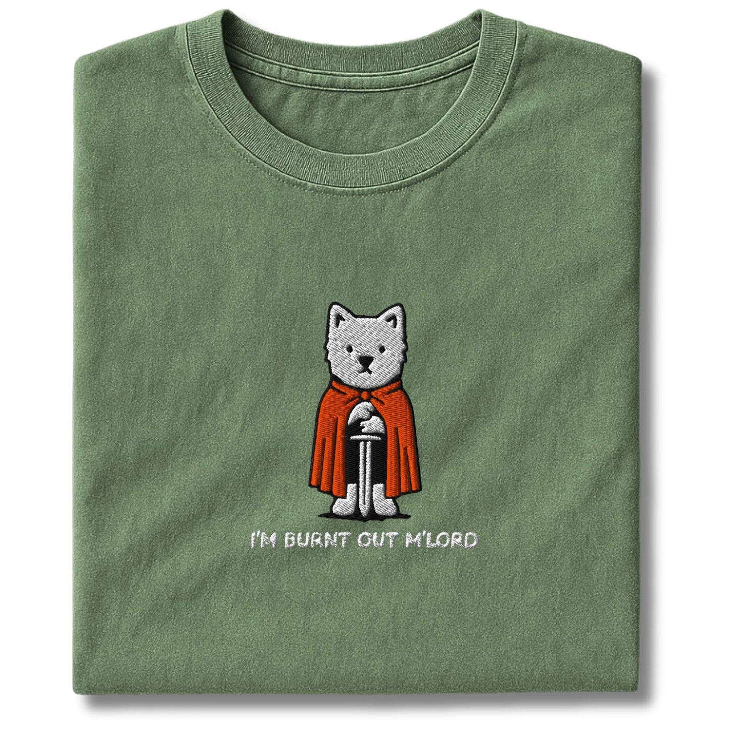 Embroidered Westie "I'm Burnt out M'Lord" T-Shirt