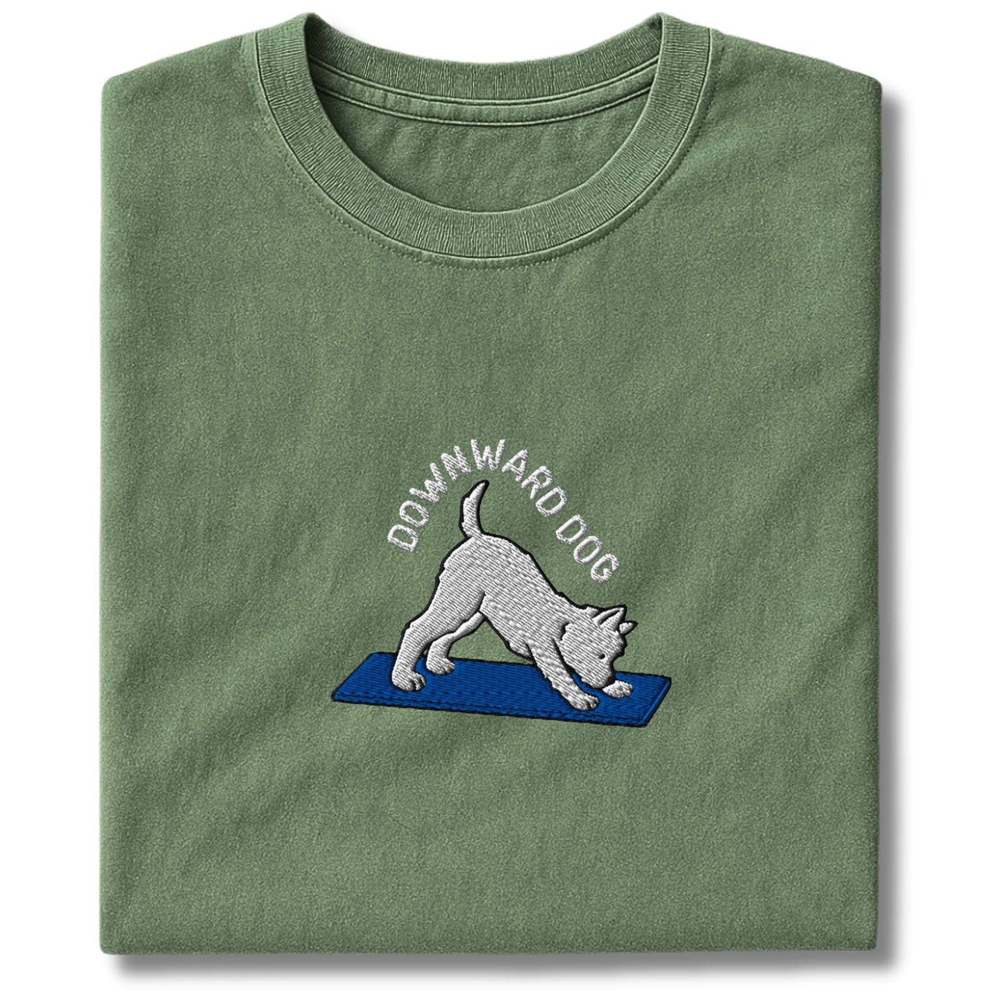 Embroidered Westie Downward Dog T-Shirt